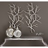 Uttermost Alternative Wall Decor Silver Branches (Set of 2)