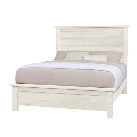 Casual Queen Farmhouse Bed with Low-Profile Footboard