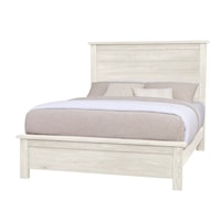 Casual King Farmhouse Bed with Low-Profile Footboard