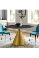 Modway Tupelo 42" Oval Marble Dining Table