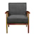 Accentrics Home Accent Seating Mid-Century Wood Frame Chair