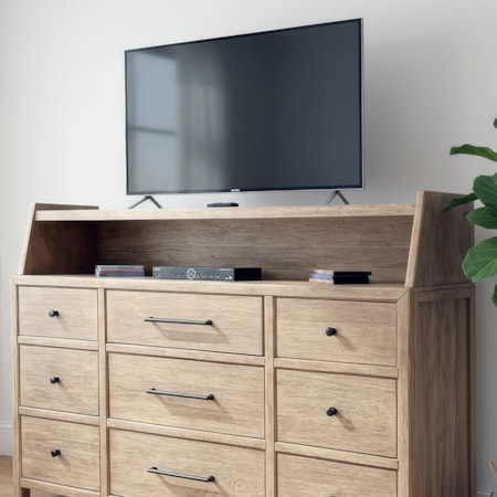 Dresser Hutch w/Touch-LED Lighting