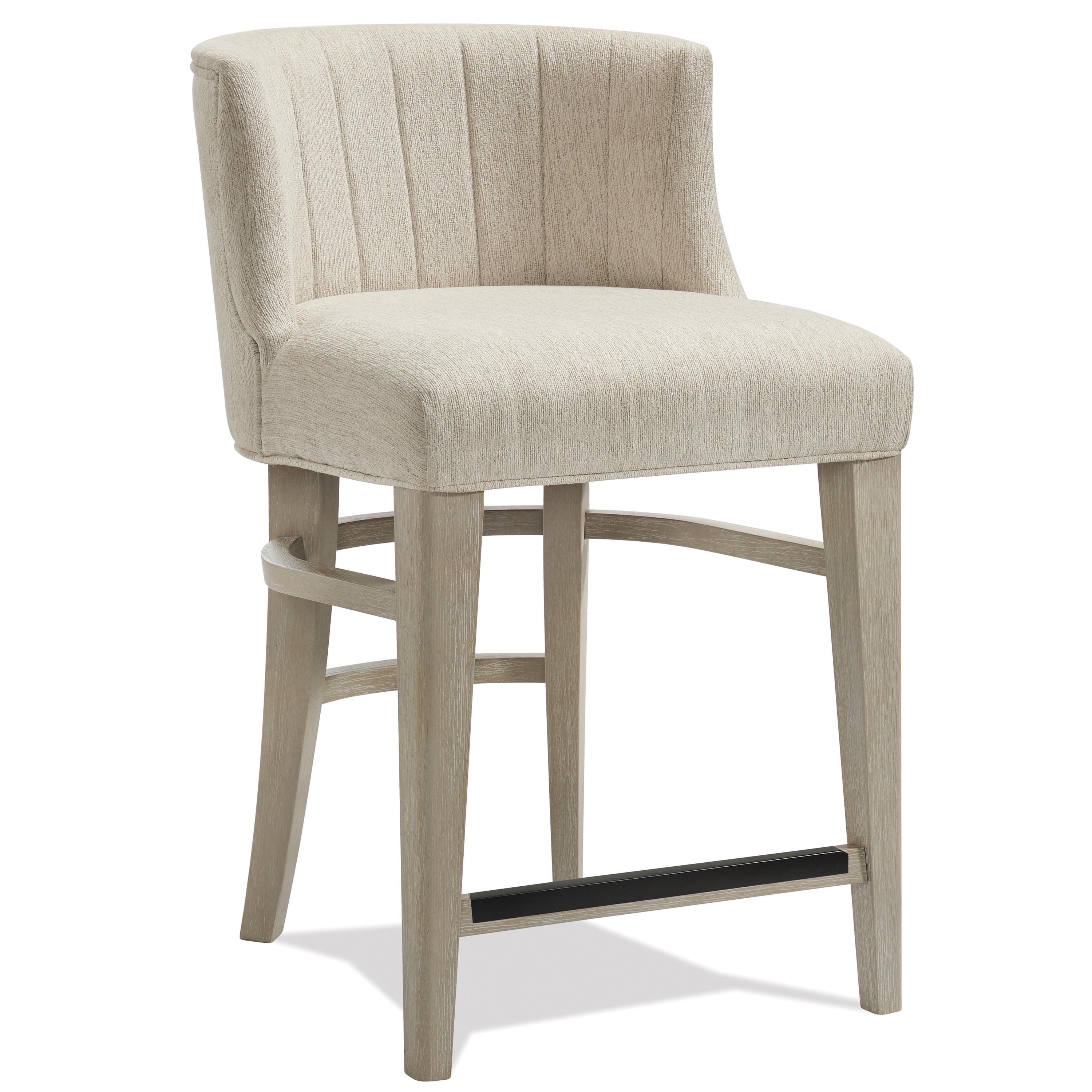 Upholstered Curved Back Counter Stool