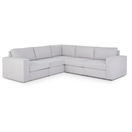 Wide-Arm 5-Seat Sectional Sofa