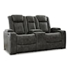 Benchcraft Soundcheck Power Reclining Loveseat w/ Console