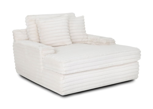Contemporary Chaise Lounger with USB Charing Port