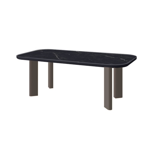 84" Rectangular Dining Table - Cocoa/Onyx