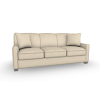 Transitional Full Sleeper Sofa with Memory Foam Mattress & Toss Pillows
