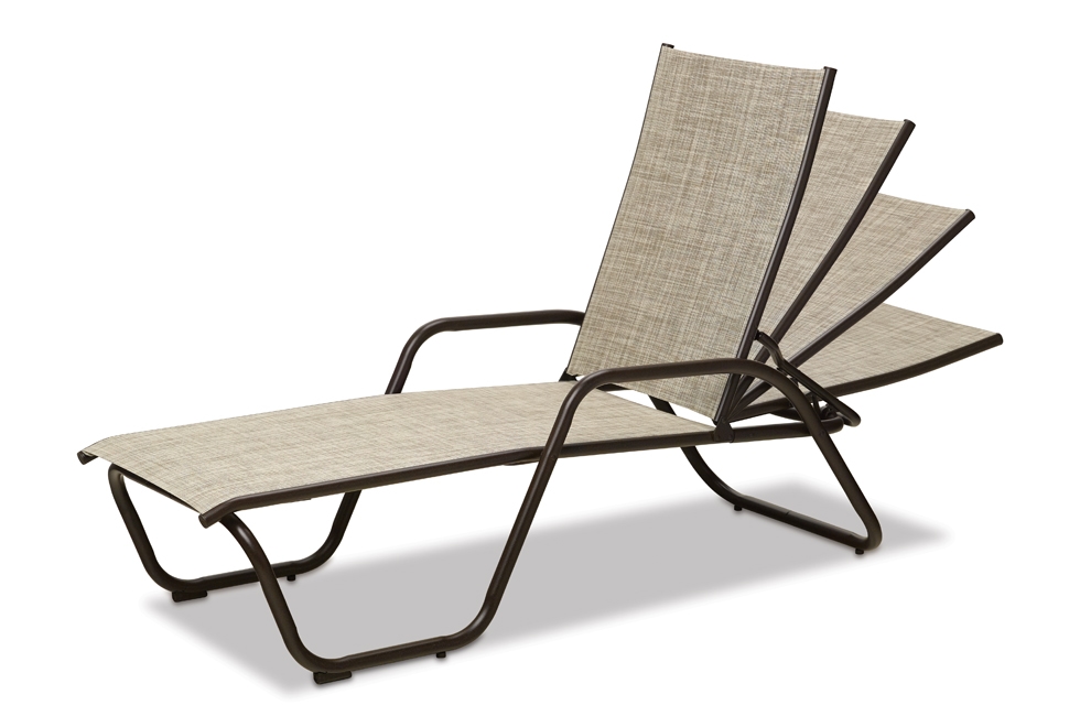 4-Position Adj. Stacking Sling Chaise Lounge