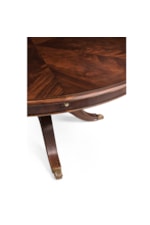 Jonathan Charles JC Traditional 66" Mahogany Extending Circular Dining Table with Storage Cabinet for Leaves