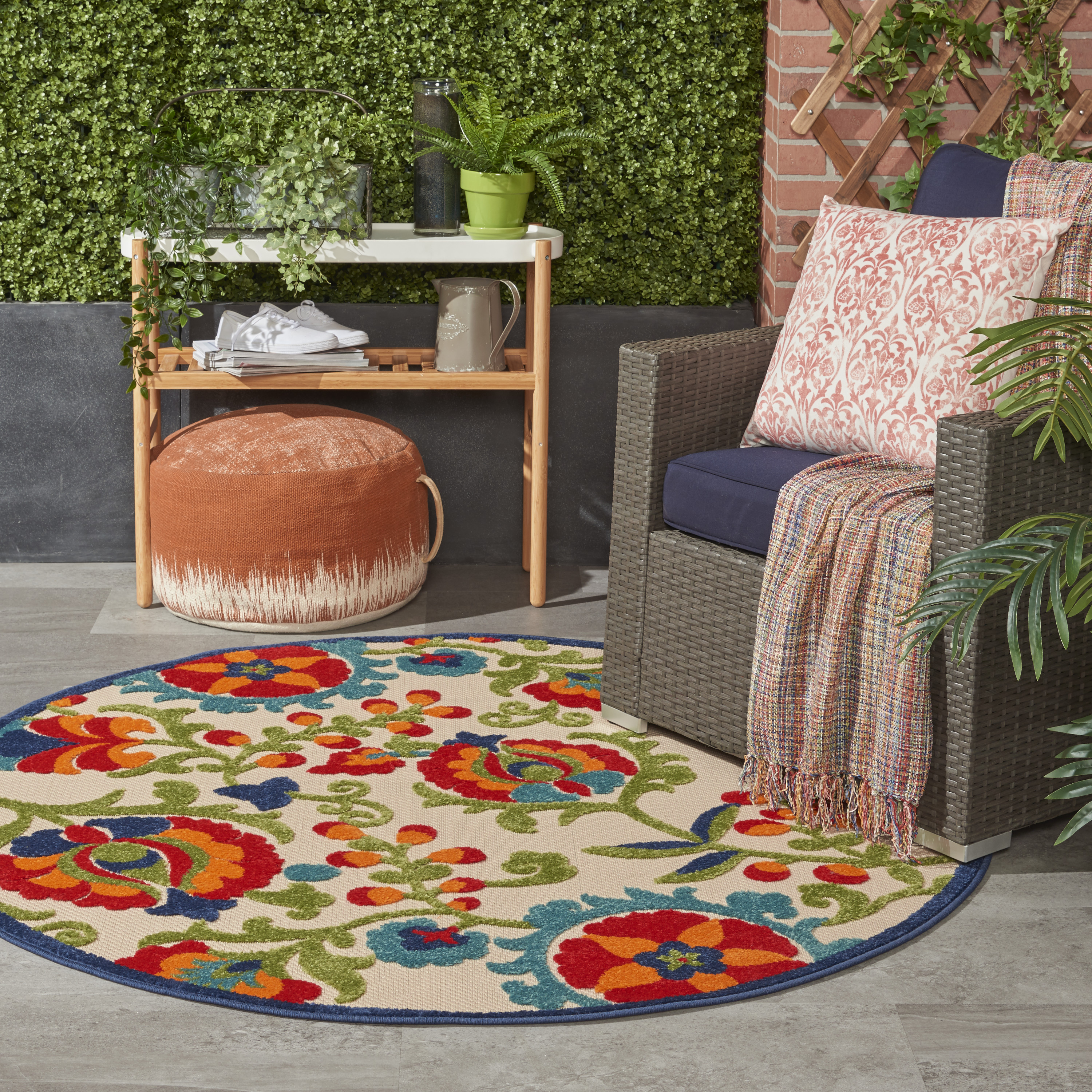 Nourison Aloha 5'3" Round  Rug