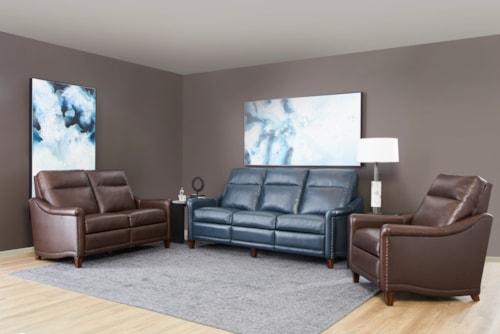 Transitional Power Reclining Living Room Set