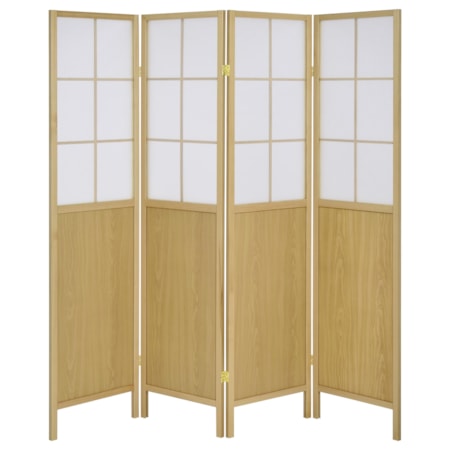 4-Panel Room Divider Folding Shoji Screen