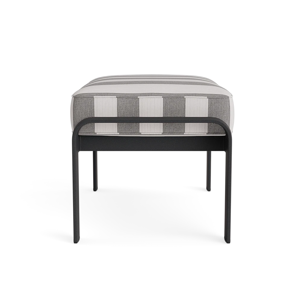 Cushioned Aluminum Chair Ottoman