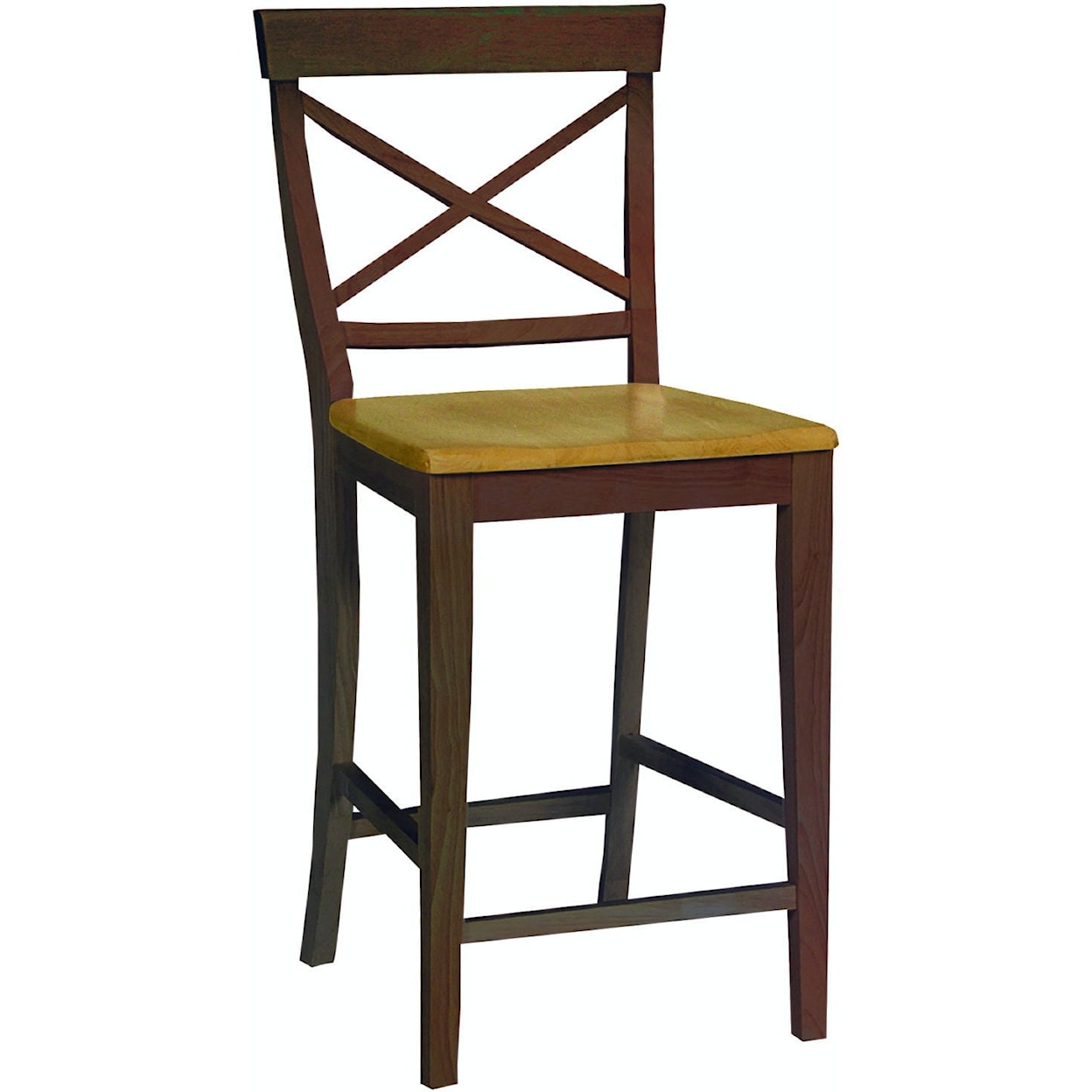 John Thomas Dining Essentials X-Back Stool in Cinnamon & Espresso