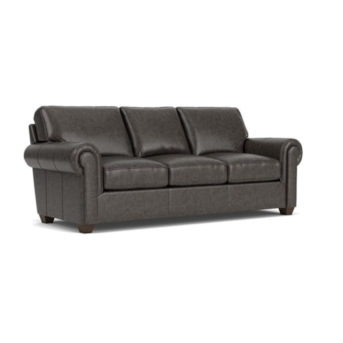 Transitional Sofa with Rolled Arms