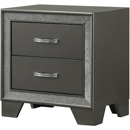 Glam 2-Drawer Nightstand