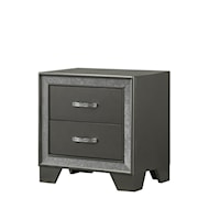 Glam 2-Drawer Nightstand