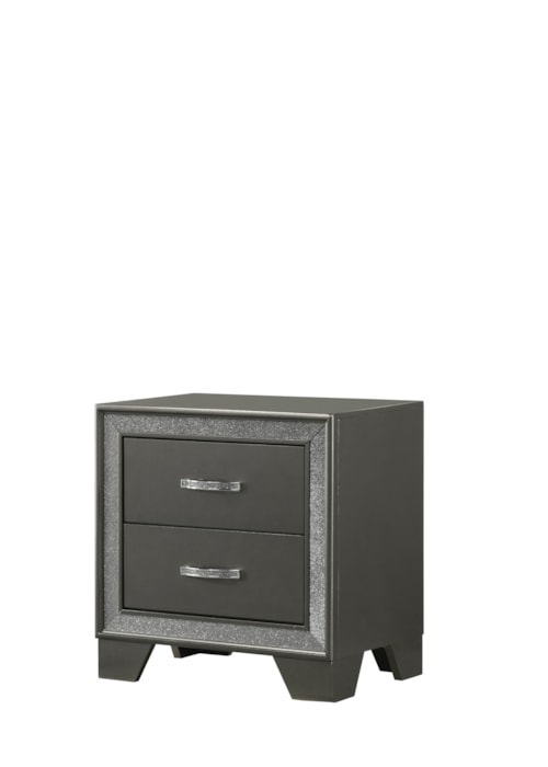 Glam 2-Drawer Nightstand