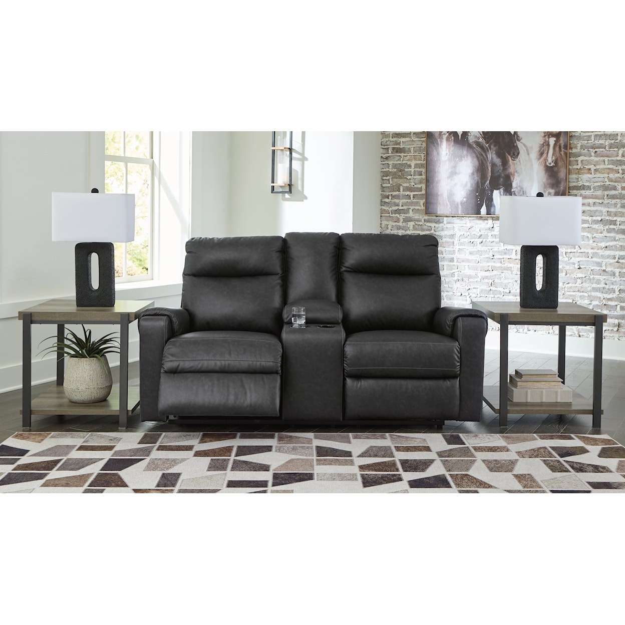 Michael Alan Select Axtellton Power Reclining Loveseat with Console