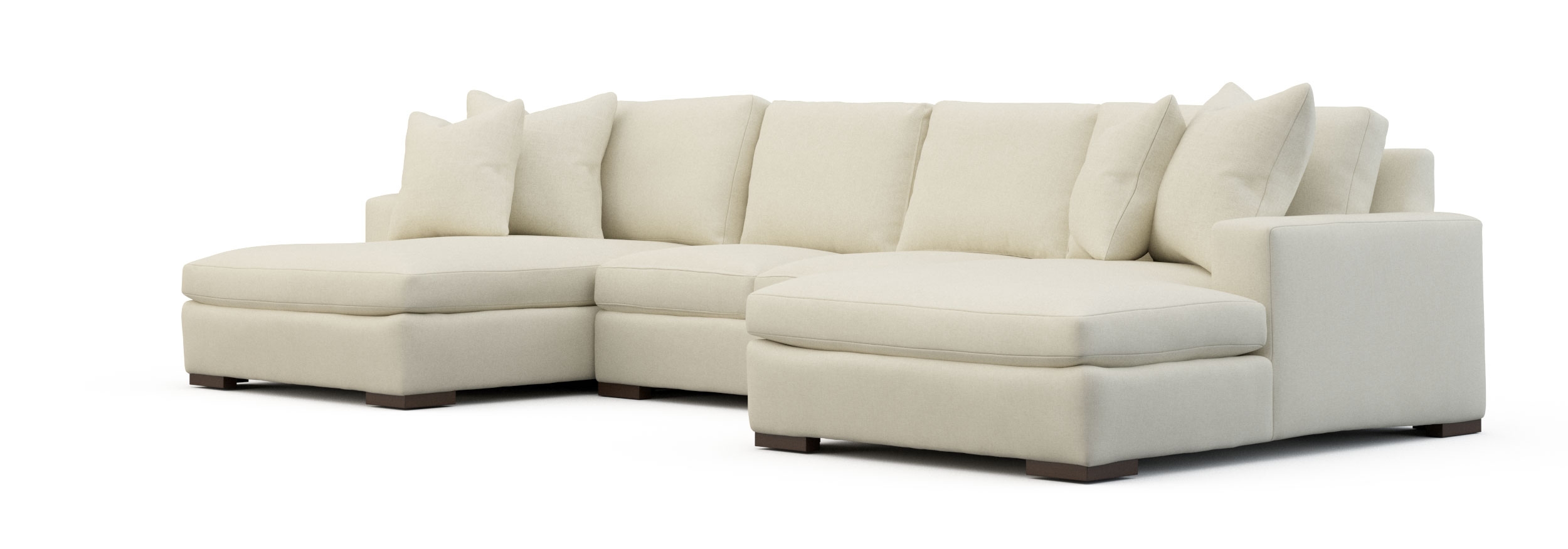 3-Piece Sectional with Chaises