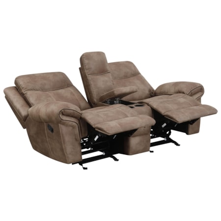 Glider Recliner Console Loveseat