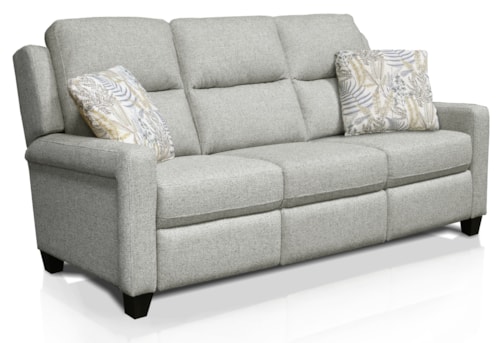 Transitional Dual Power Reclining Sofa