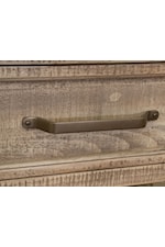 International Furniture Direct Stone Farmhouse 1-Drawer Nightstand with Slatted Shelf