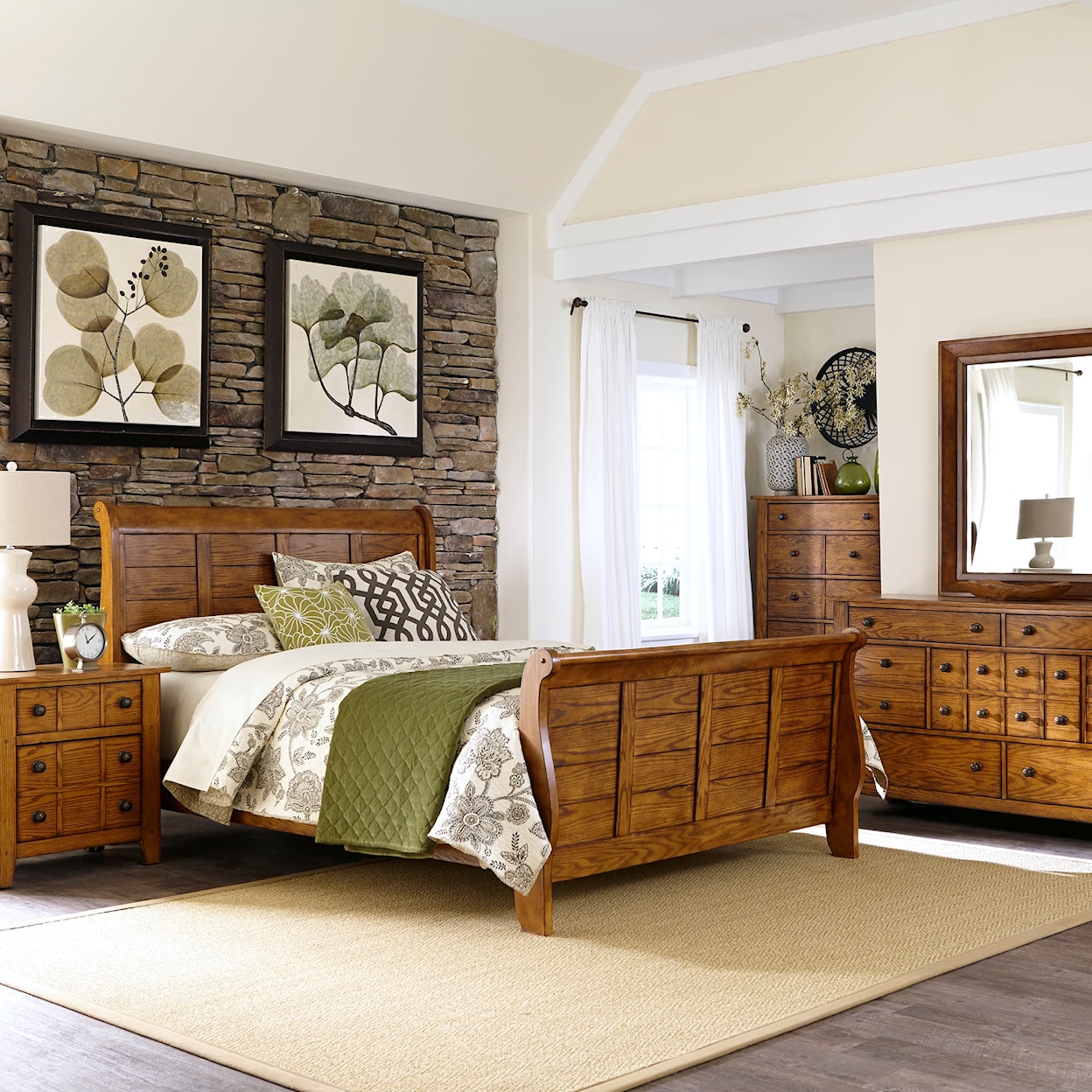 Liberty Furniture Grandpa's Cabin 5-Piece California King Bedroom Group