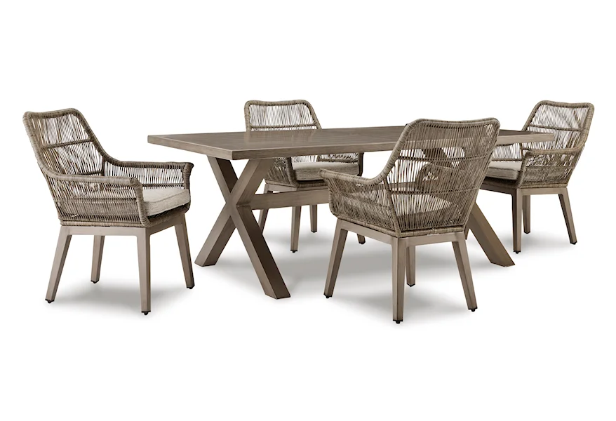Beach Front 5-Piece Outdoor Dining Set by Signature Design by Ashley at Zak's Home Outlet