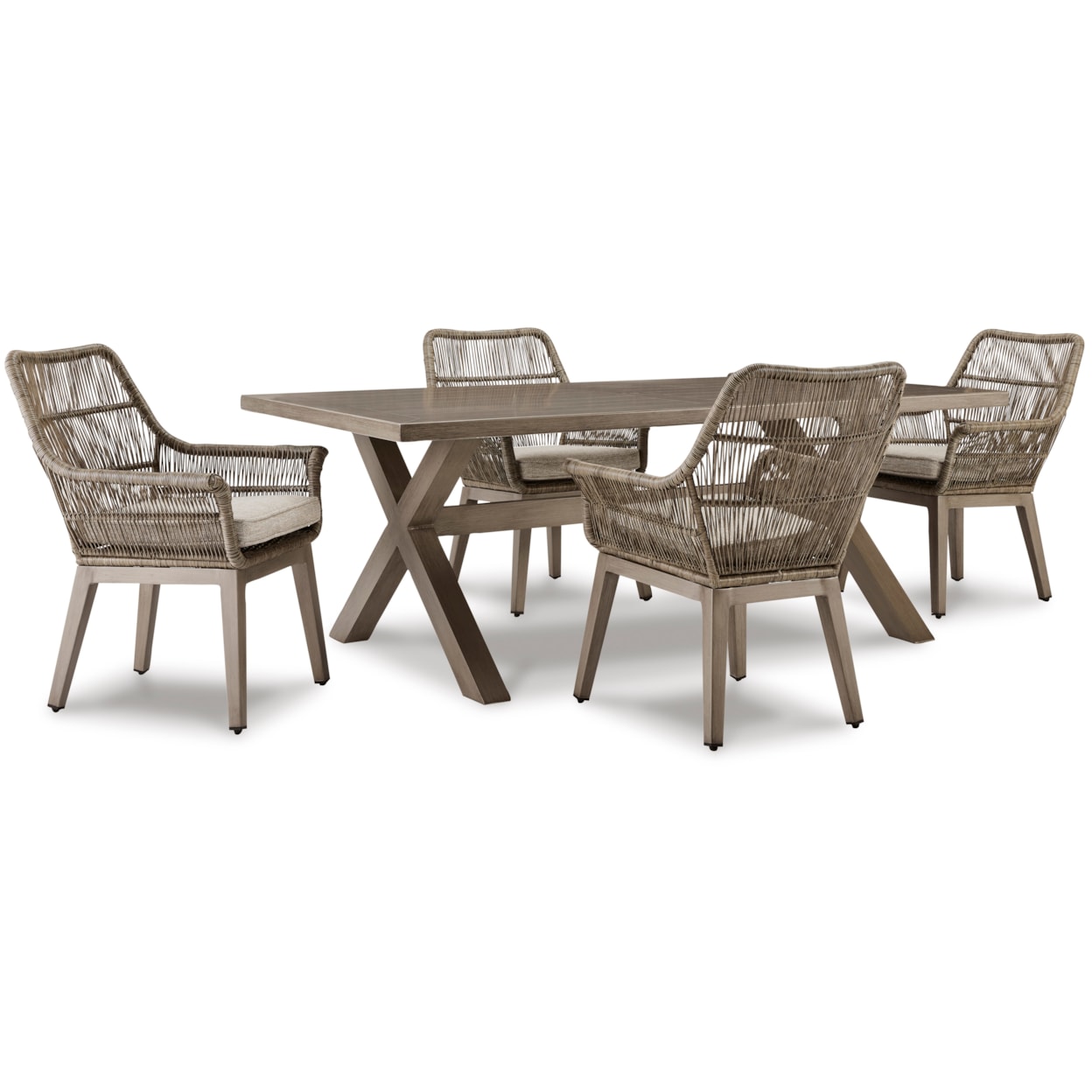 Signature Design by Ashley Beach Front 5-Piece Outdoor Dining Set