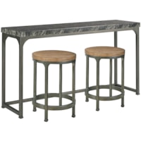 Contemporary Sofa Table with Stools