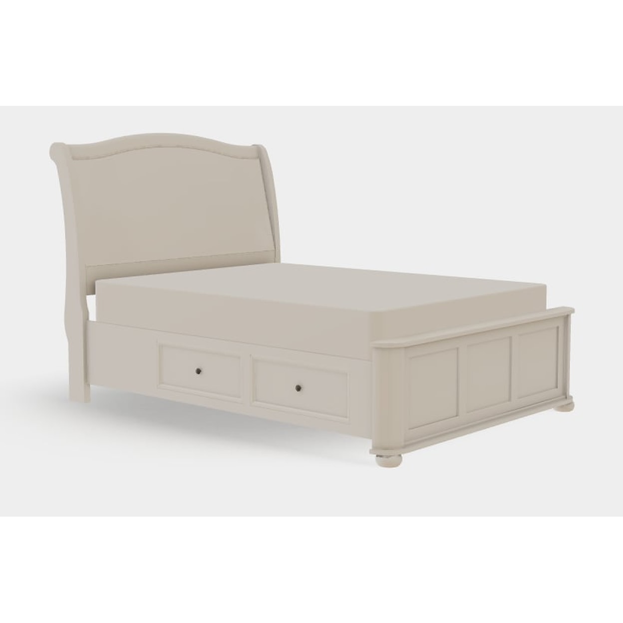 Mavin Kingsport Queen Upholstered Bed Left Drawerside