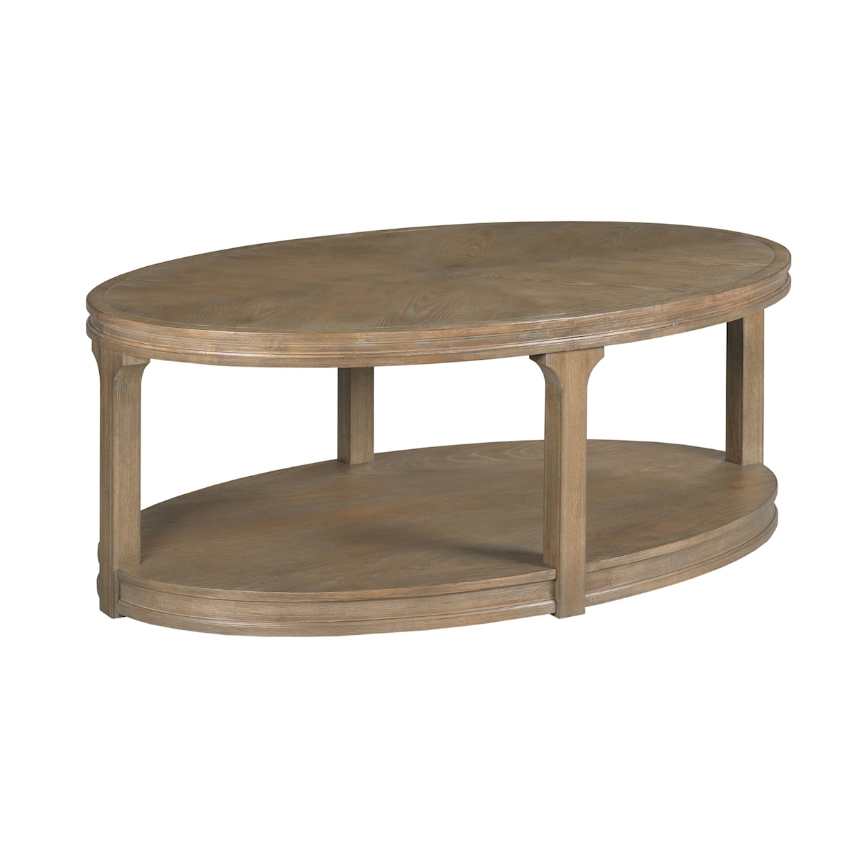 Hammary Marsham-Hamilton Oval Coffee Table On Casters