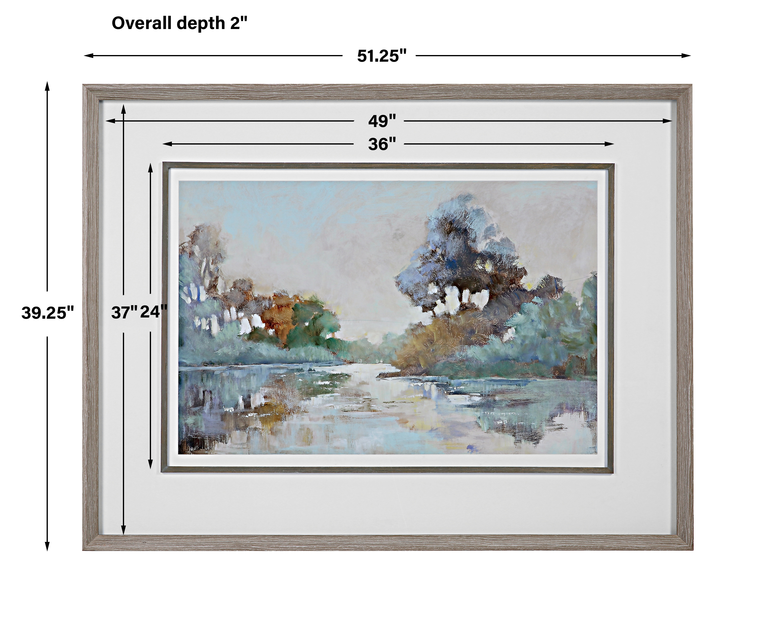 Uttermost Morning Lake Morning Lake Watercolor Framed Print