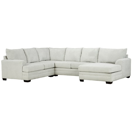 Pippa 3-Piece Contemporary L-Shaped Sectional Sofa with Chaise