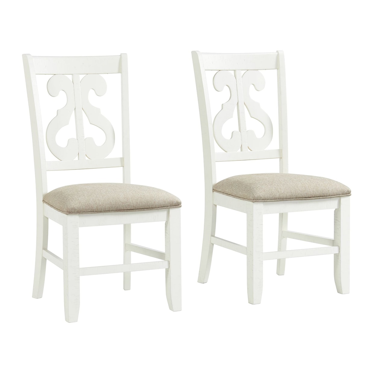 Elements Stone Swirl Back Side Chair Set