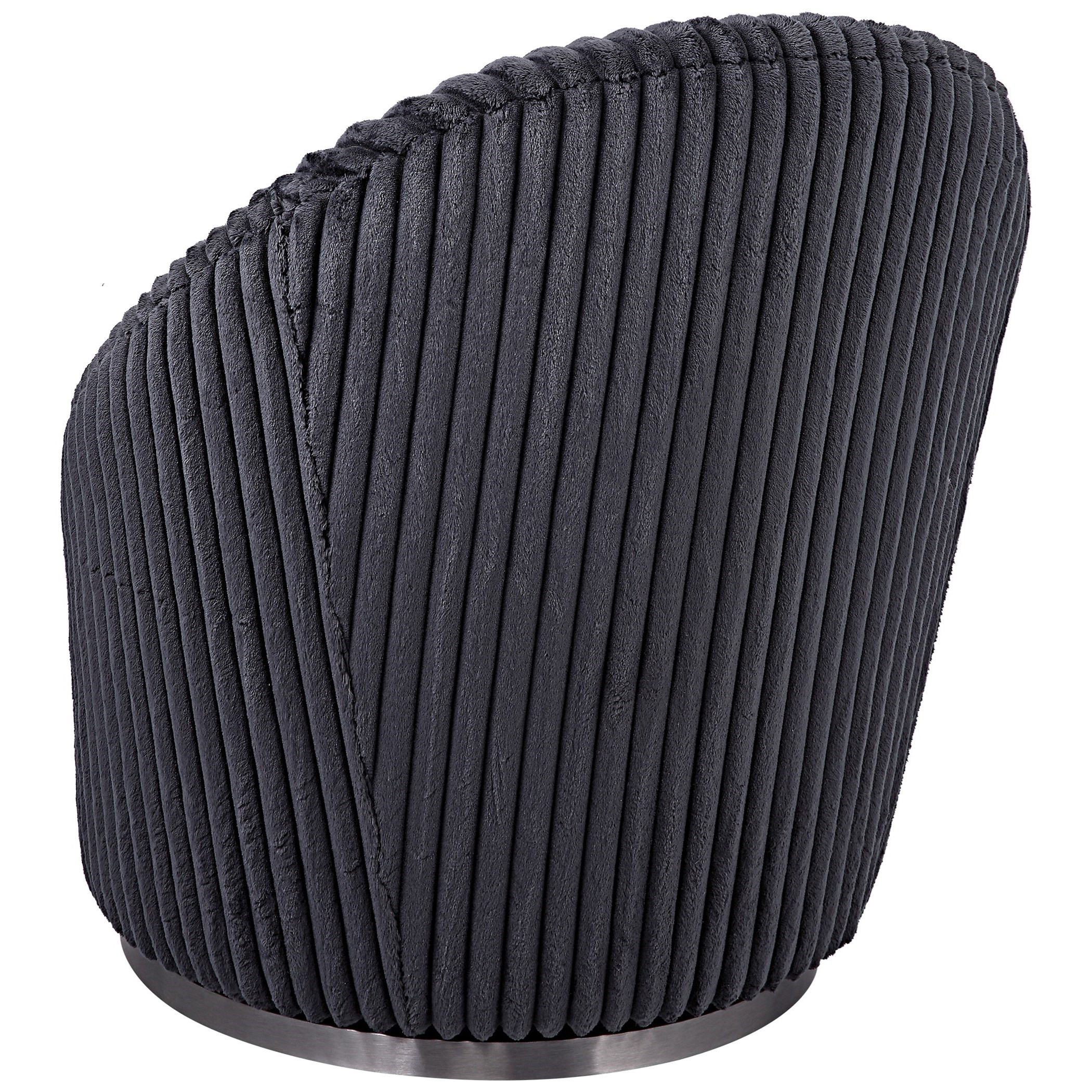 Uttermost Accent Furniture - Accent Chairs Crue Gray Fabric Swivel Chair