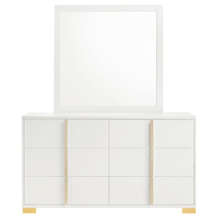 Marceline 6-Drawer Dresser w/ Mirror