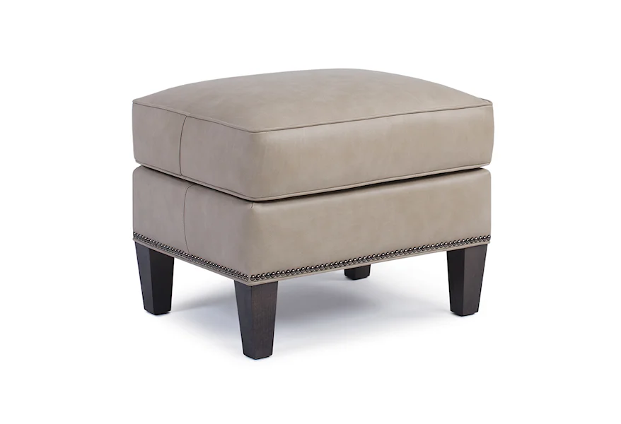 Kendall Leather Ottoman by Kirkwood at Virginia Furniture Market