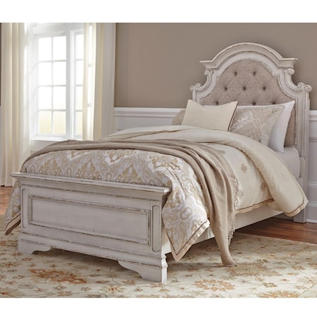 Twin Upholstered Panel Bed