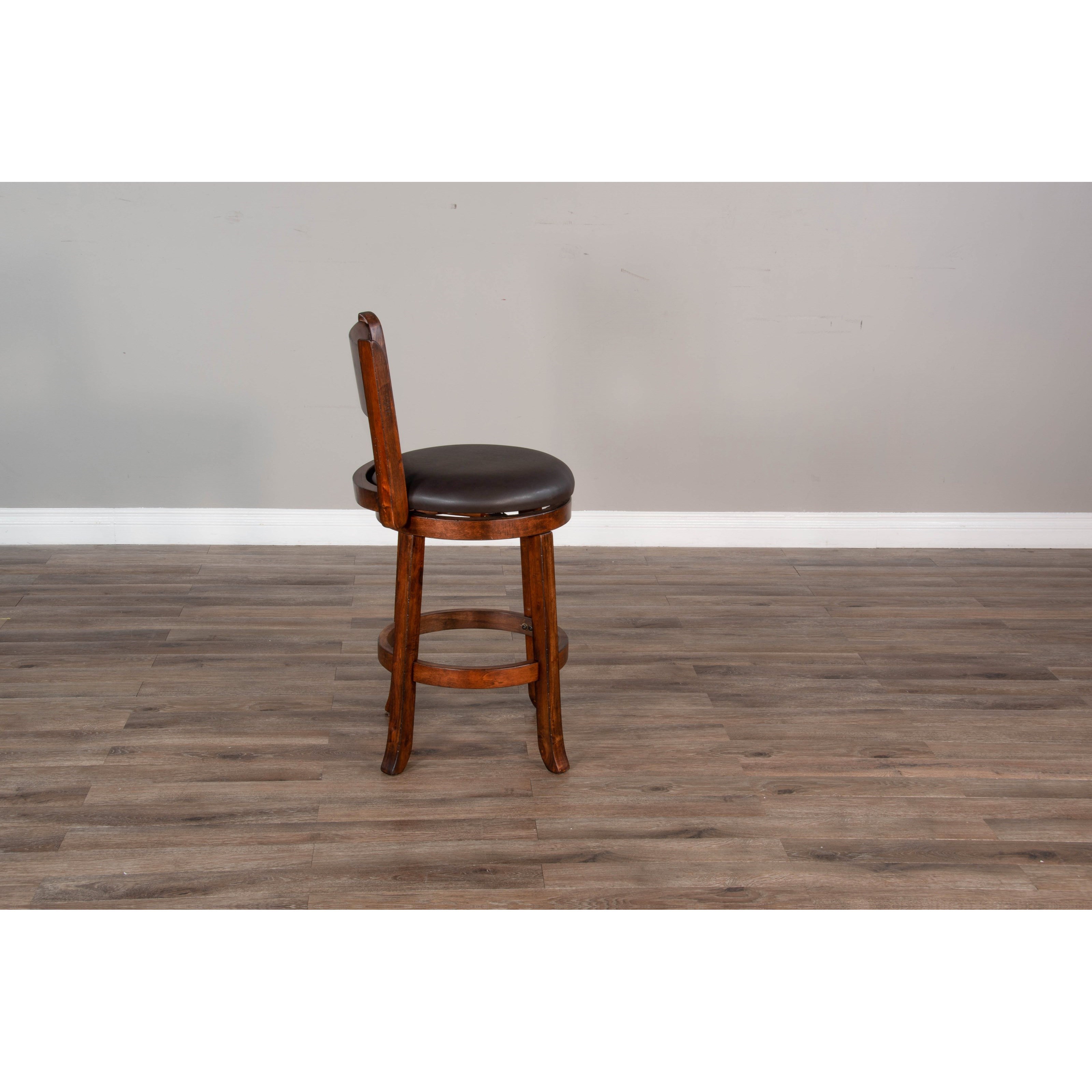 24"H Swivel Barstool, Cushion Seat &amp; Back