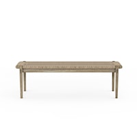 Contemporary Bench with Woven Seat