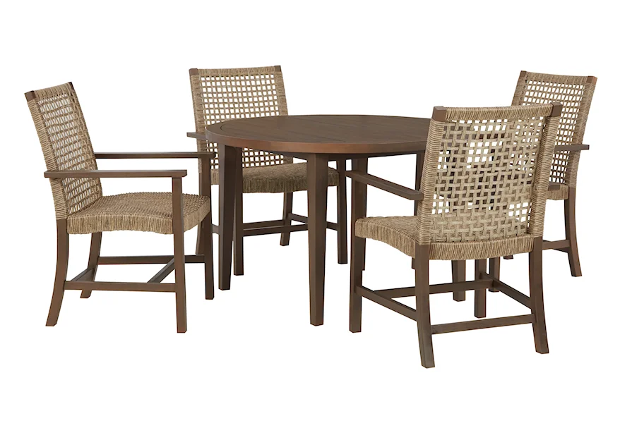 Germalia Outdoor Dining Table and 4 Chairs by Signature Design by Ashley at Esprit Decor Home Furnishings