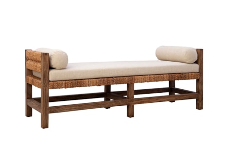 Traditional Backless Bench with Performance Linen Seat