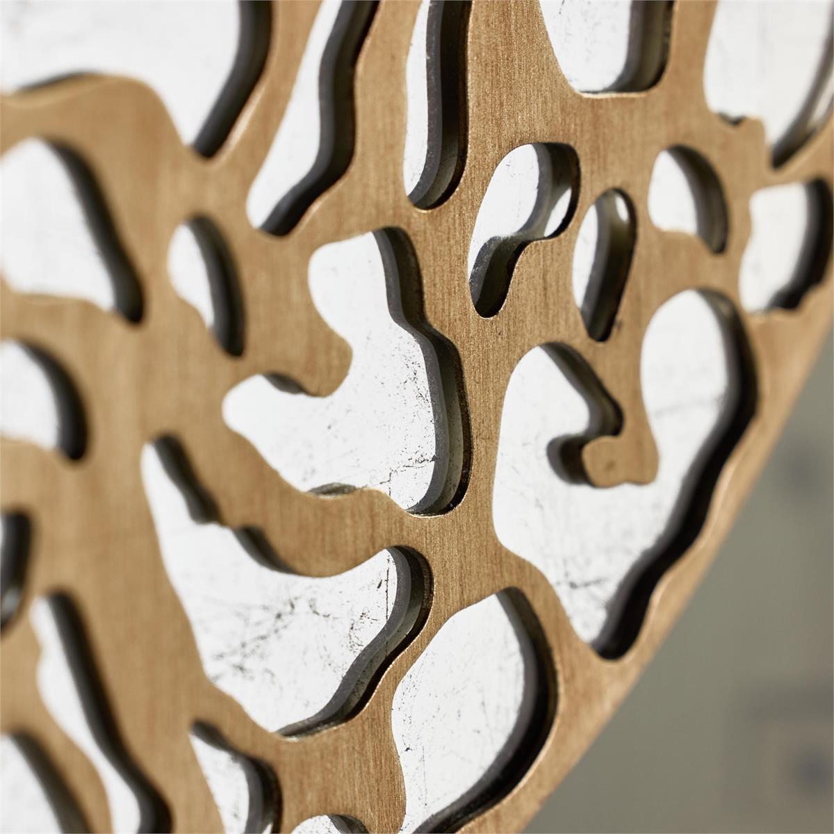 Fluted Wood Display Cabinet w/LED Lighting