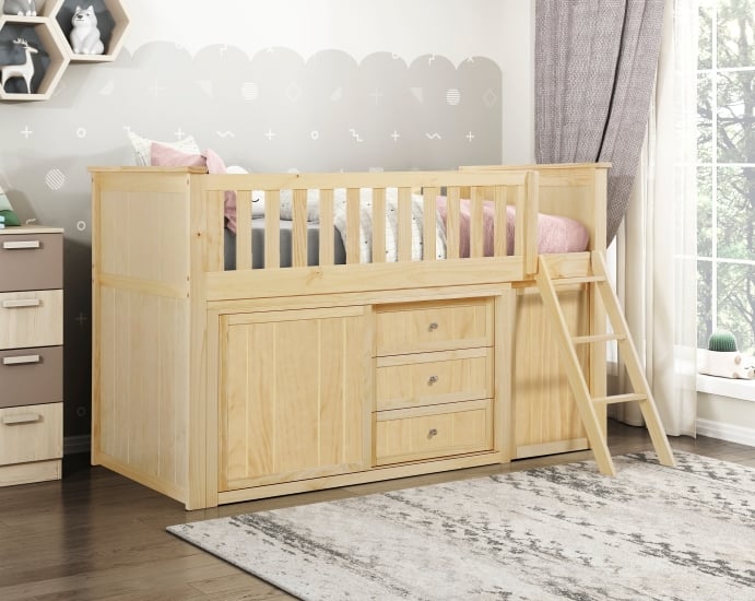 Homelegance Bartly Twin Low Loft Bunk