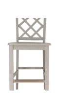 Powell Mayfair Coastal Lattice X-Back Counter Stool