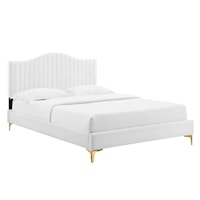 Channel Tufted Performance Velvet Full Platform Bed