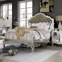 Glam King Panel Bed with Button-Tufted Headboard